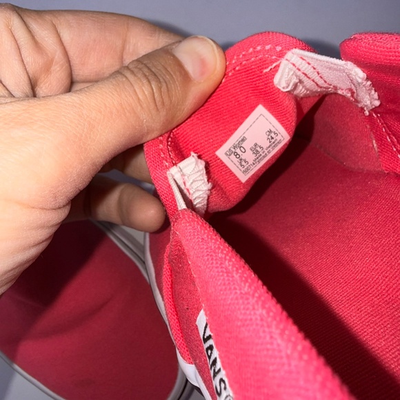 VANS $55 Womens Asher 8 Pink Classic Slip-On Canvas Low Top Sneakers Shoes J3 - Picture 4 of 6